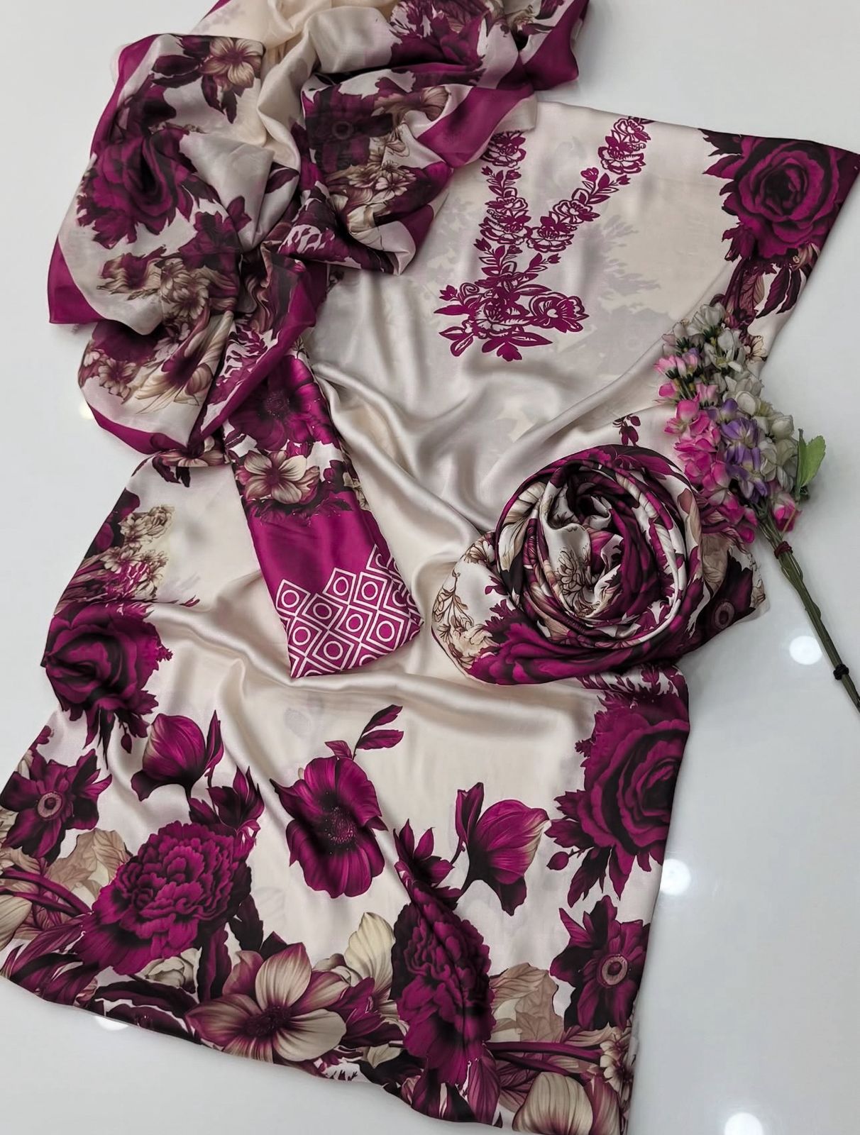 Shamoze Silk Digital Print 3PC Dress