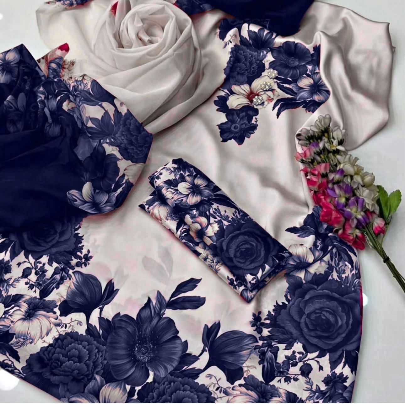 Shamoze Silk Digital Print 3PC Dress
