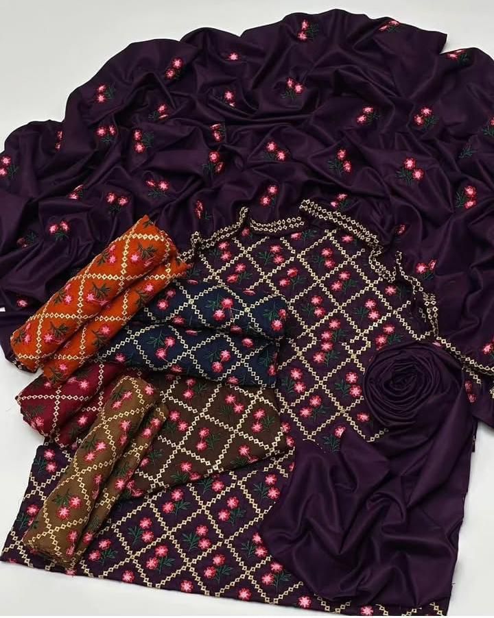 Dhanak 3pc dress Navy