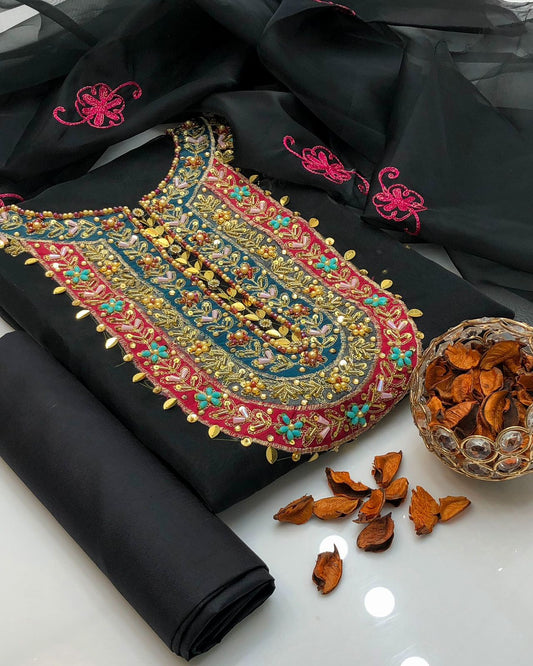 Organza 3pc Dress black