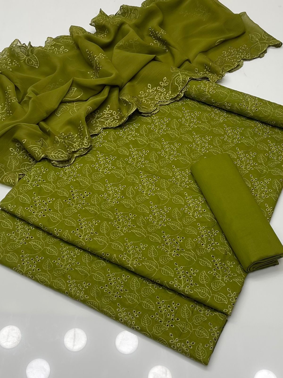 Shiffle Chikankari Jaal Lawn 3PC Dress