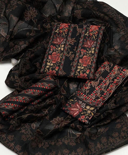 Swiss Jacquard Lawn Fabric Digital Printed 3PC Dress