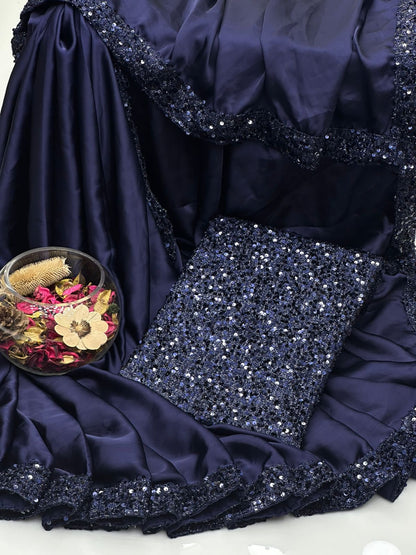 Shamoze Silk Sequence Sari