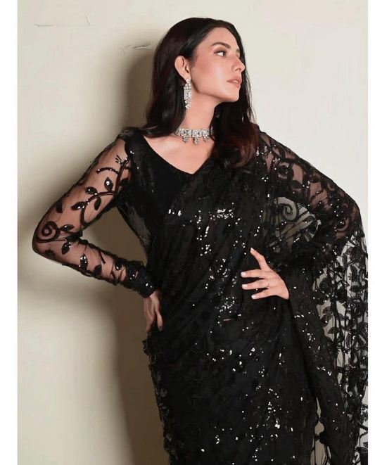 Soft Net Embroidered Saree Collection