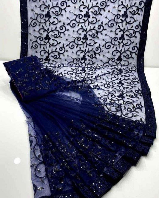 Soft Net Embroidered Saree Collection