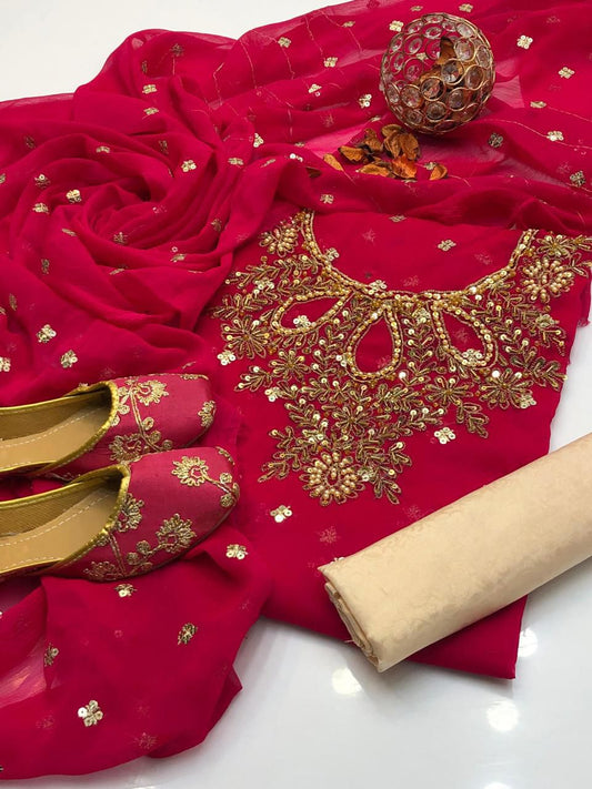 Shafon Boti Work Handmade 3PC Dress