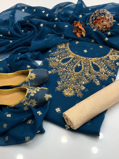 Shafon Boti Work Handmade 3PC Dress
