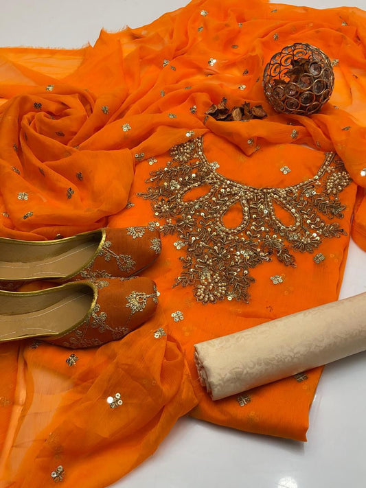 Shafon Boti Work Handmade 3PC Dress