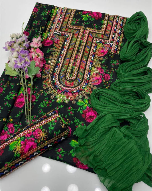 Marina Floral Print 3PC Dress