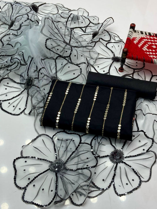 9mm Sequence Embroidery 3PC Dress