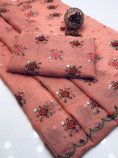 Khaadi net cross stitch work 2PC Dress