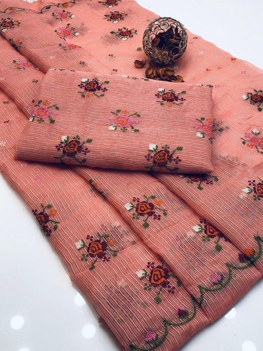 Khaadi net cross stitch work 2PC Dress