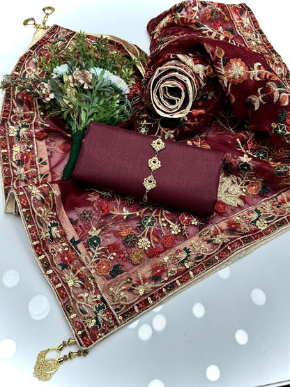 Heavy Indian Duppata 3pc Dresses
