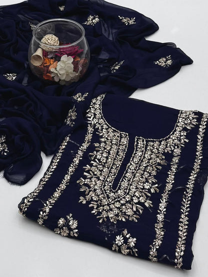 Bamber Chiffon Gota Work 2PC Dress