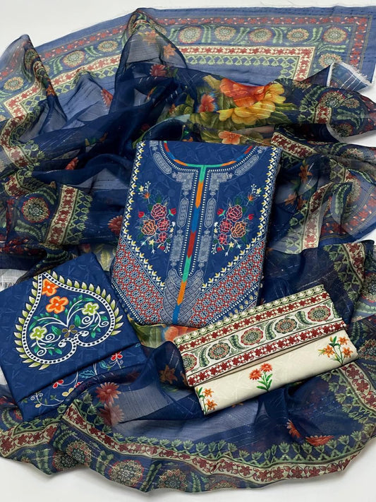 Swiss Jacquard Lawn  3PC Dress