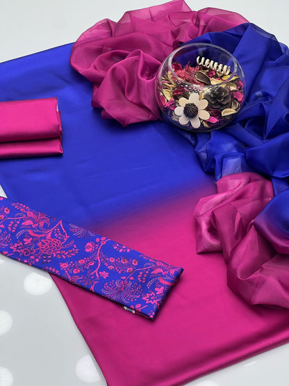 Shamoze Silk Gala Border 3PC Dress