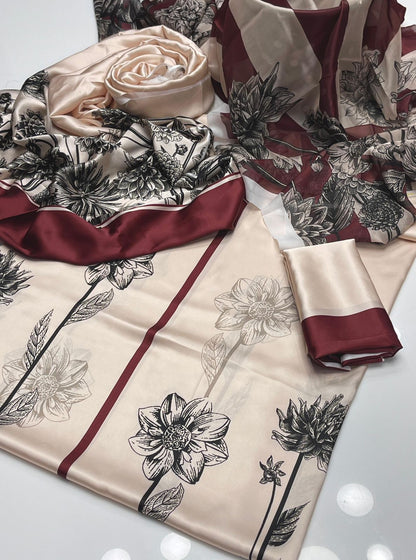 Shamoze Silk Digital print 3pc Dress