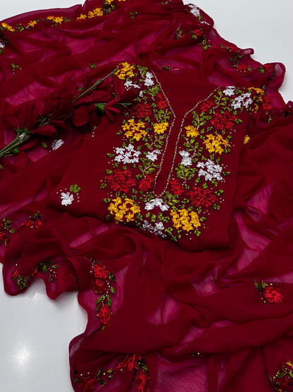 Bamber chiffon Handmade 2PC Dress
