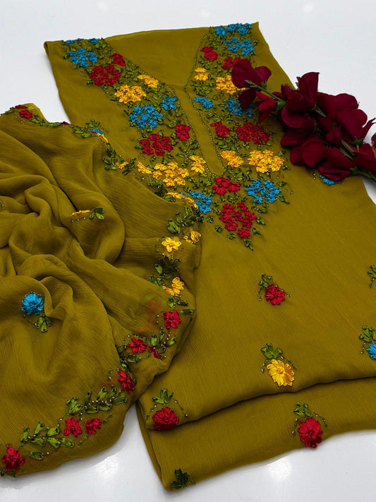 Bamber chiffon Handmade 2PC Dress