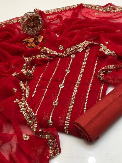 Shafon embroidered 3PC Dress