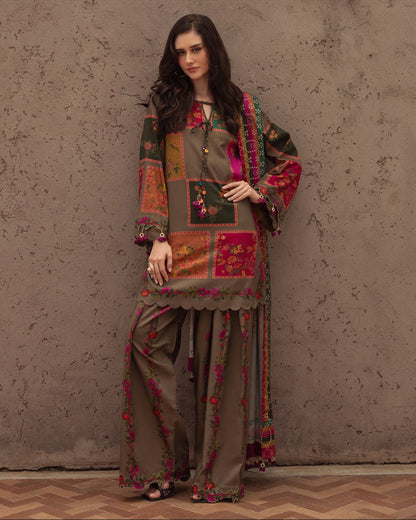 Shamoze Silk Digital Print 3PC Dress