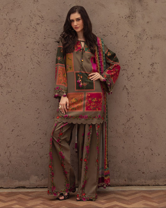 Shamoze Silk Digital Print 3PC Dress