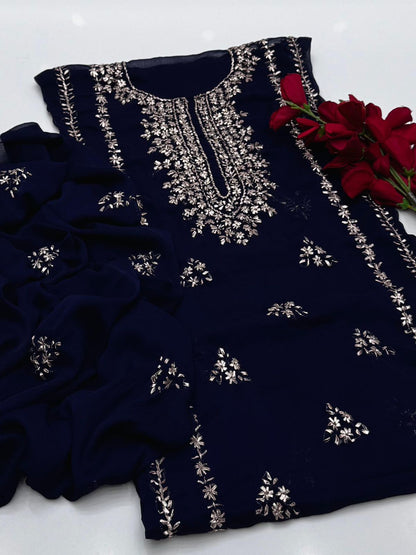 Bamber Chiffon Gota Work 2PC Dress