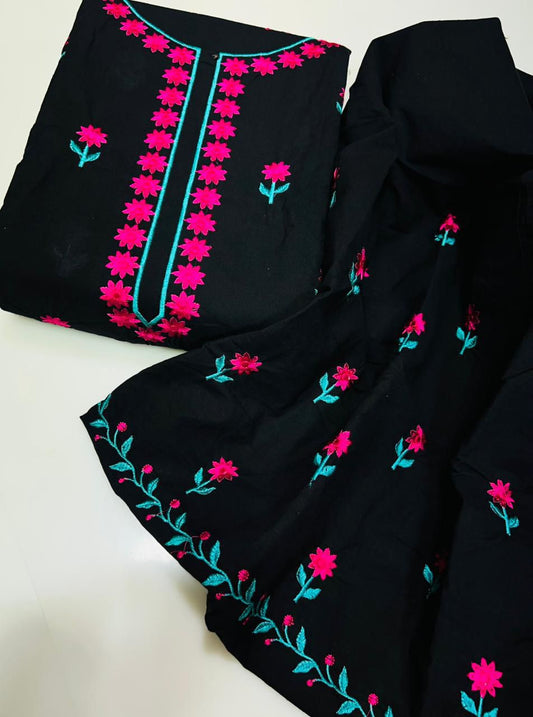 summer Cotton  Embroidery 2PC Dress