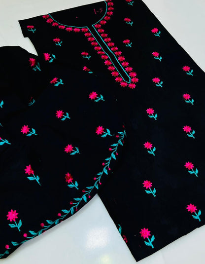 summer Cotton  Embroidery 2PC Dress