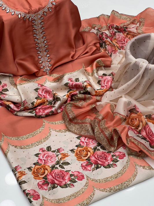 Shamoze Silk Fancy 3PC Dress