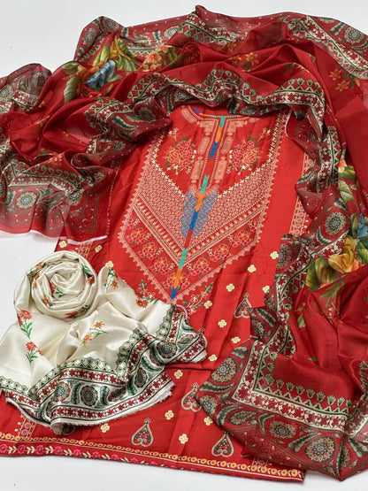 Shamoze Silk Digital Print  3PC Dress