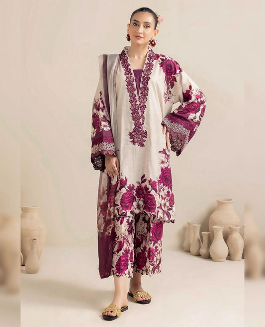 Shamoze Silk Digital Print 3PC Dress