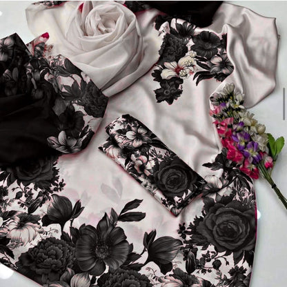Shamoze Silk Digital Print 3PC Dress