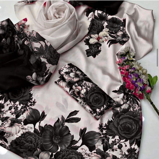 Shamoze Silk Digital Print 3PC Dress