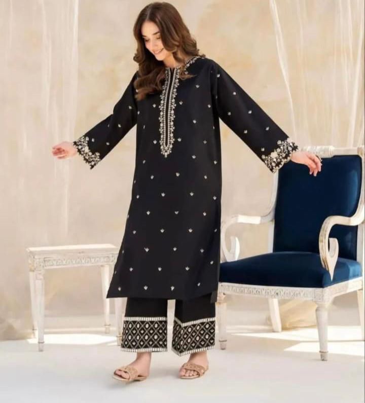 CASUAL Wear Cotton 2pc dress White