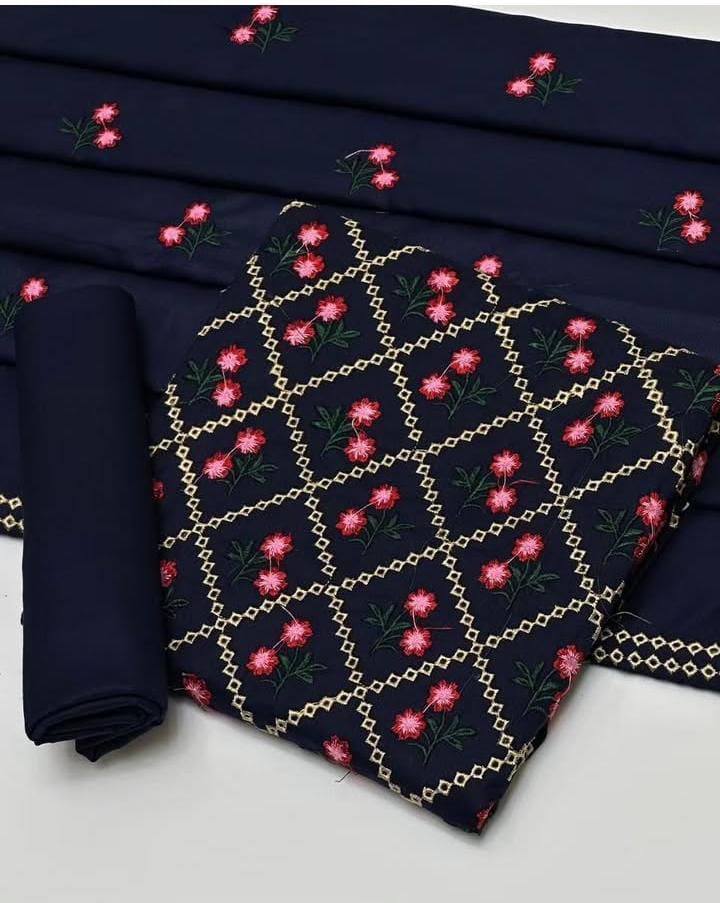 Dhanak 3pc dress Navy