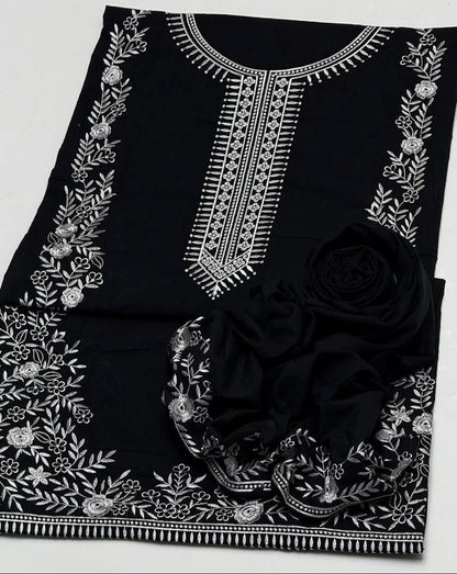 Cotton 2pcs Suit embroidery White