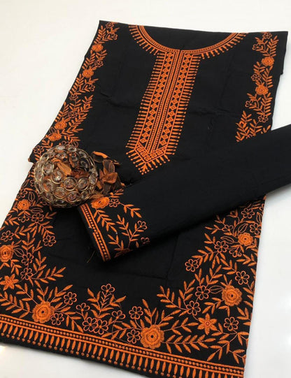 Cotton 2pcs Suit embroidery White