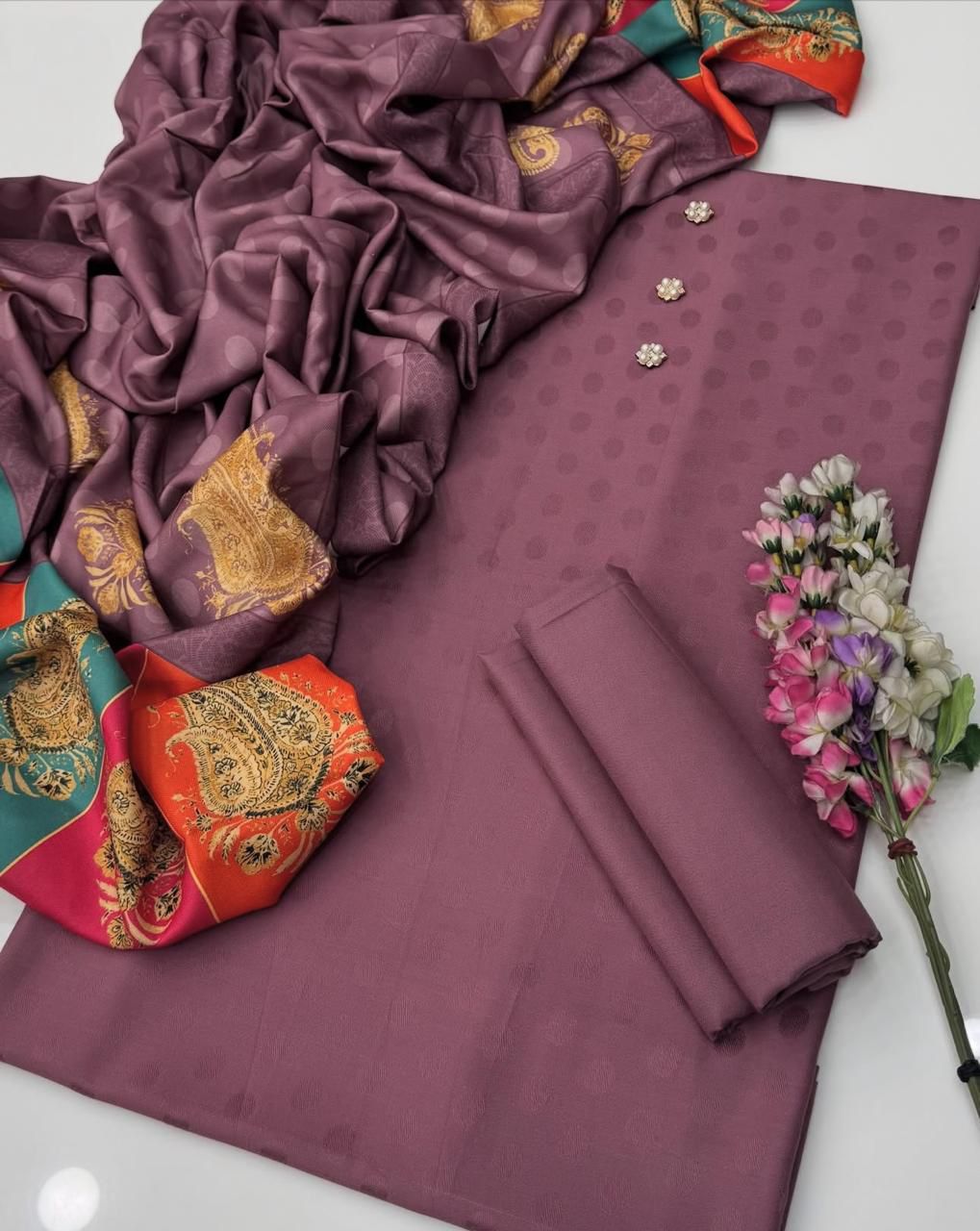 Beautiful Digital Printed Kalamkari 3Pc Dress 6