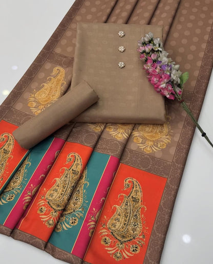 Beautiful Digital Printed Kalamkari 3Pc Dress 4