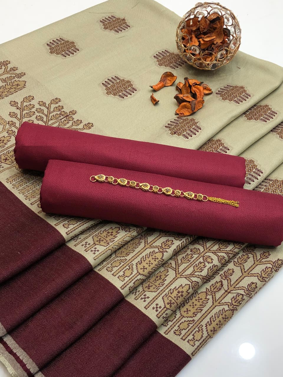 Dhanak Marina 3pc Dress Red