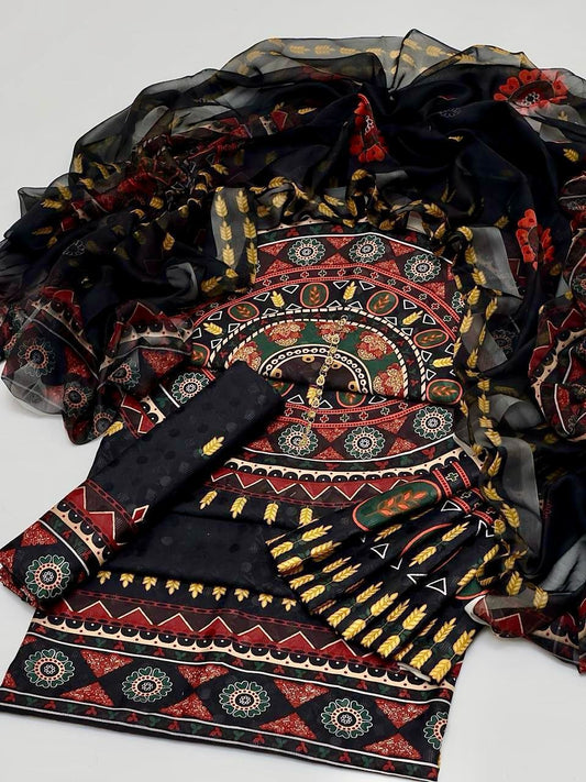 Swiss Jacquard lawn 3PC
