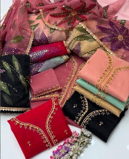 handwork Stones And beads work 2PC Dress
