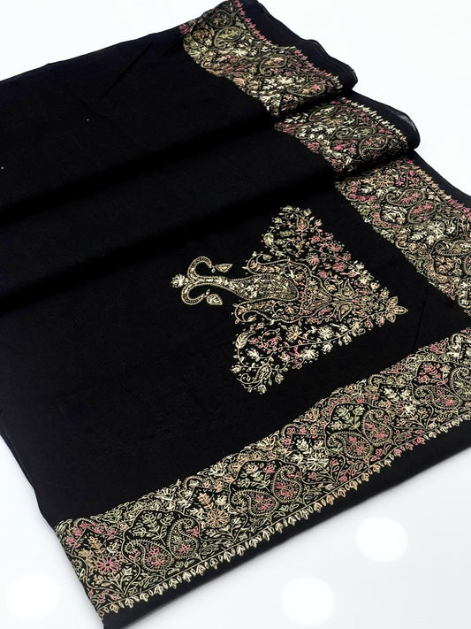 Kashmiri Hand Made Embroidered Lawn Chadar
