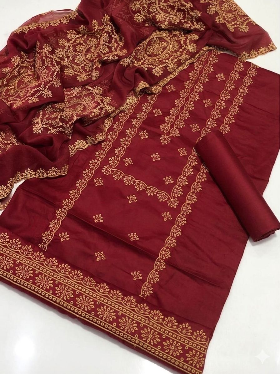 GTM Lawn Shirt Lawn Embroidered 3PC Dress