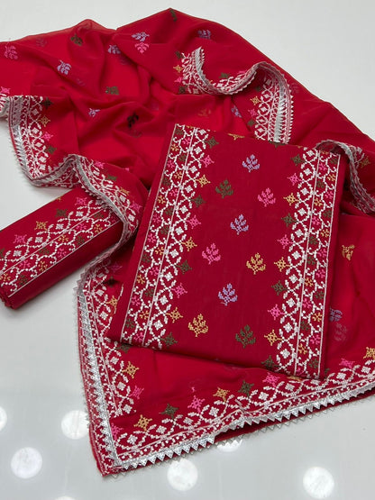 Pure Lawn Sequence Embroidered 3PC Dress