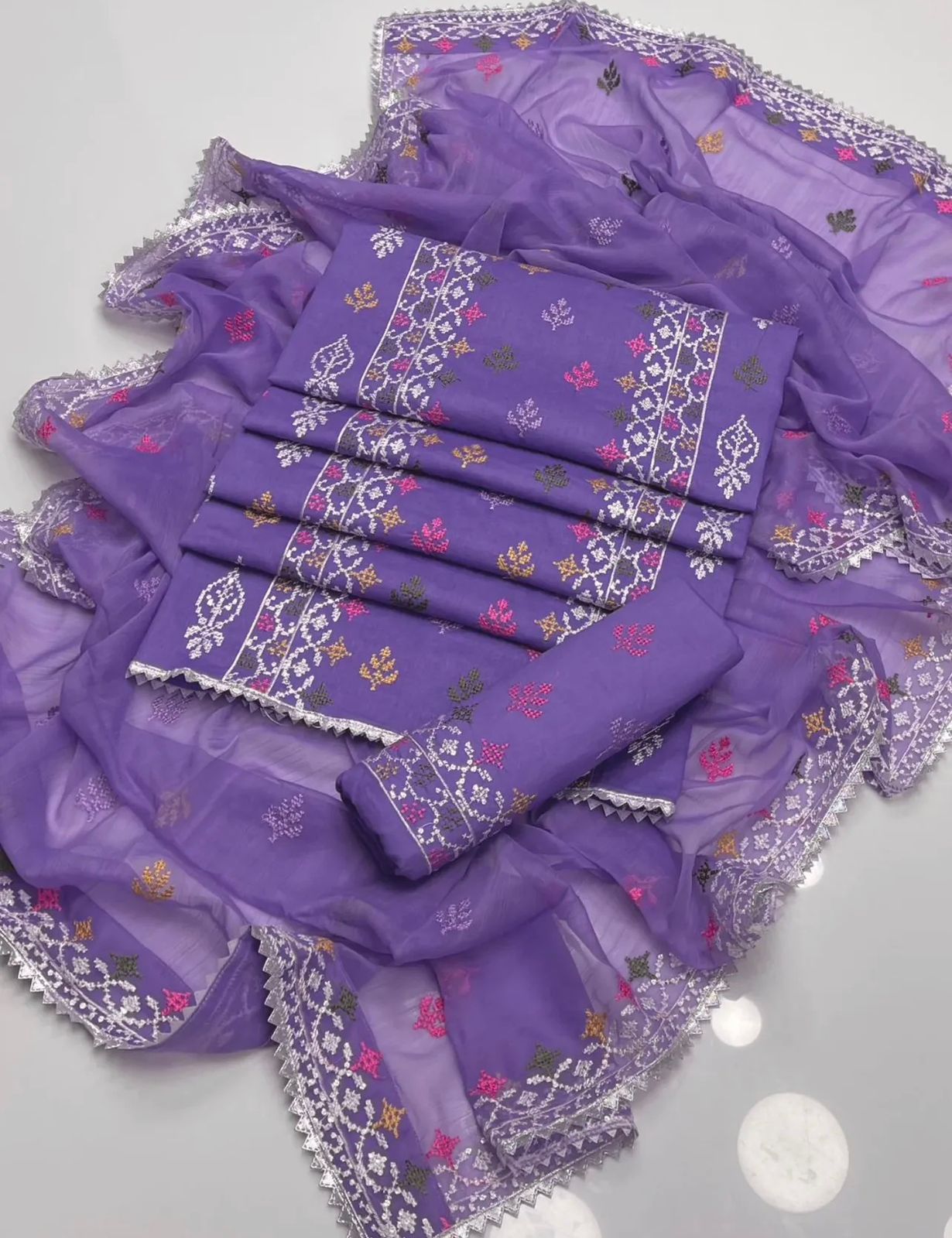 Pure Lawn Sequence Embroidered 3PC Dress