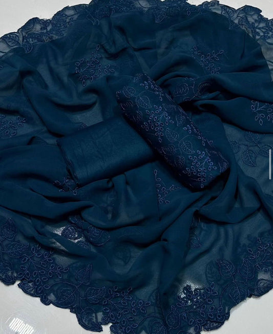 Shiffle Chikankari Jaal Lawn 3PC Dress