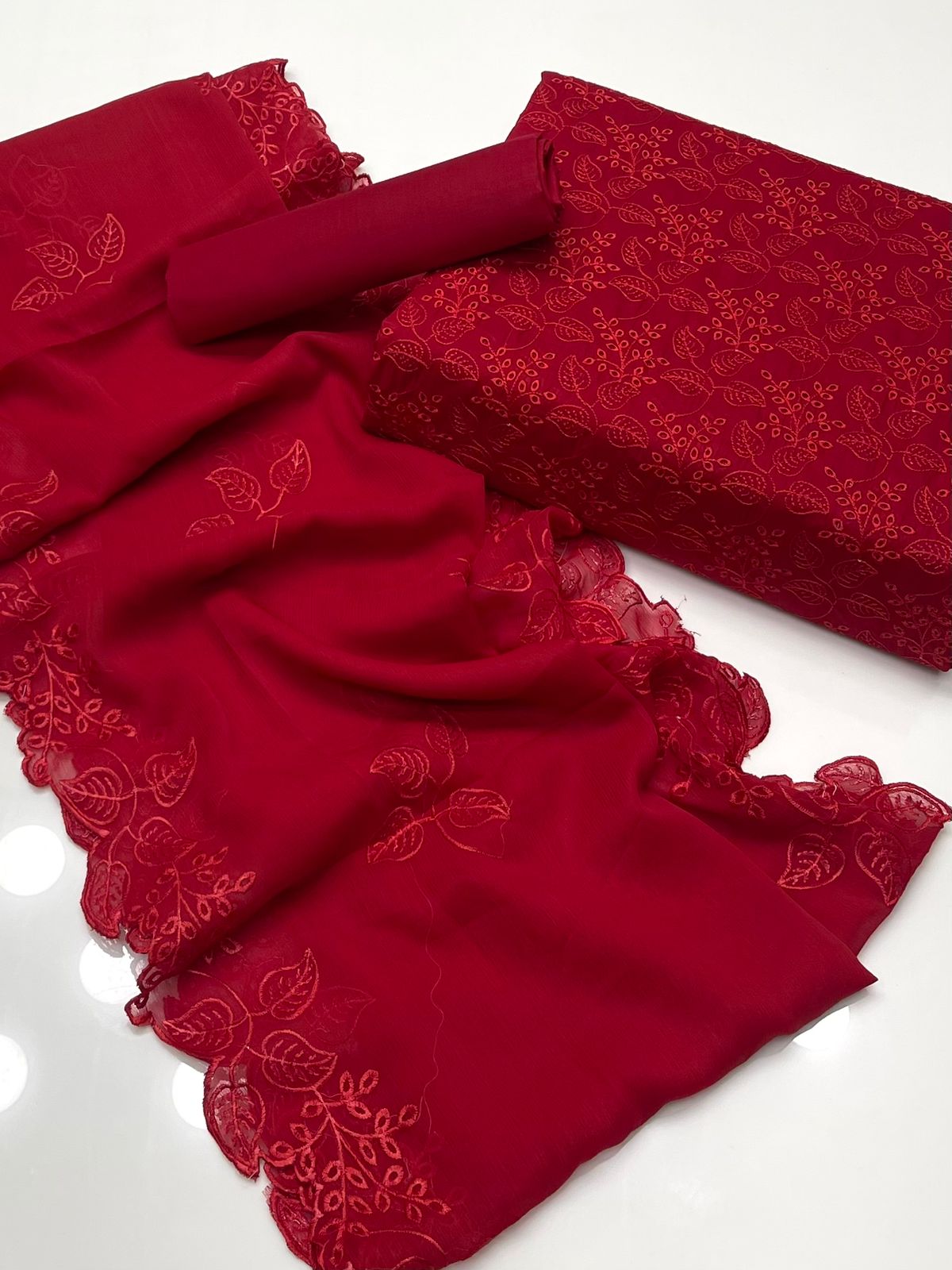 Shiffle Chikankari Jaal Lawn 3PC Dress