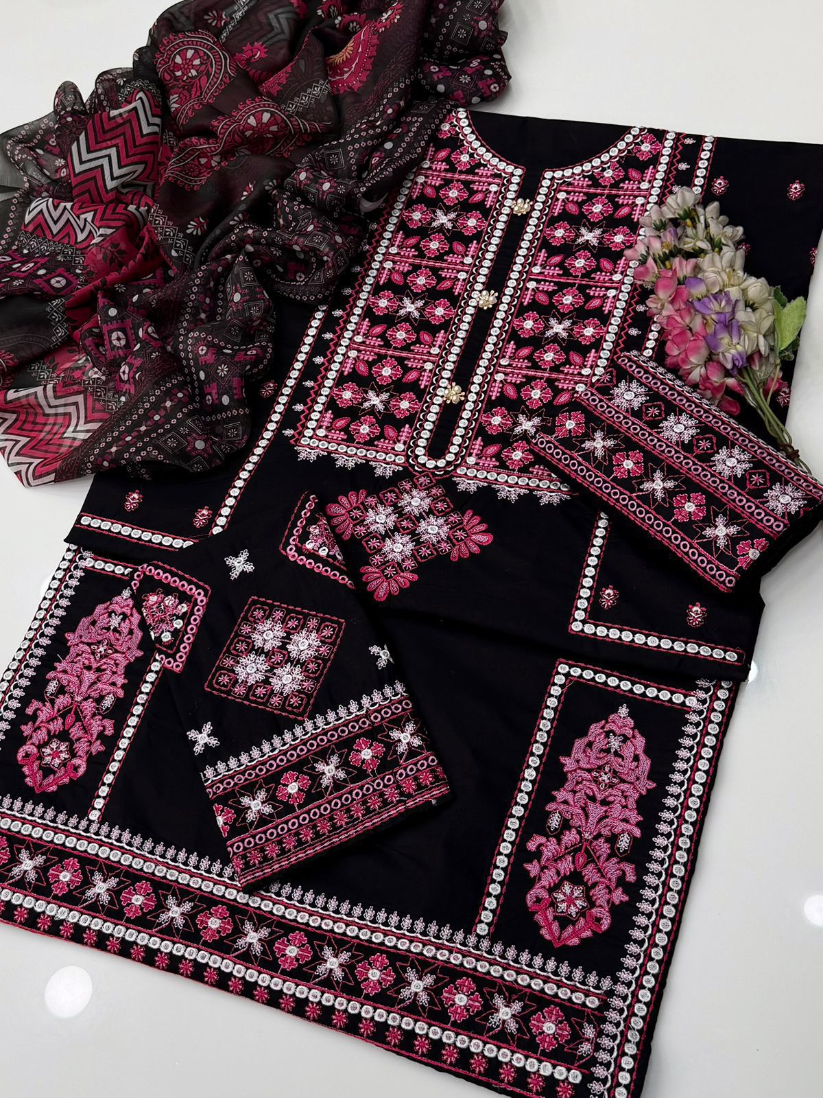 Beautiful Branded Boutique Style Heavy Embroidered Lawn 3PC Dress